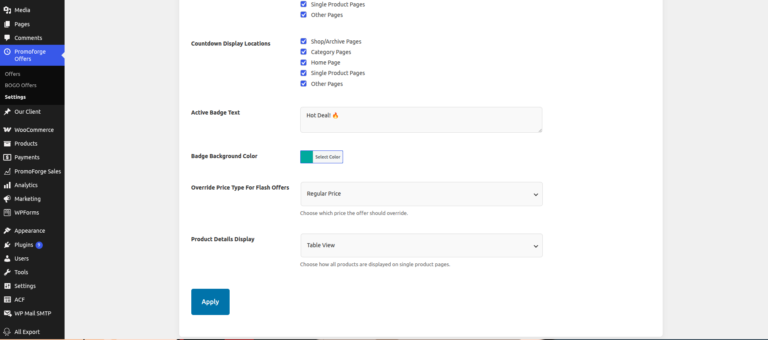Setting Page