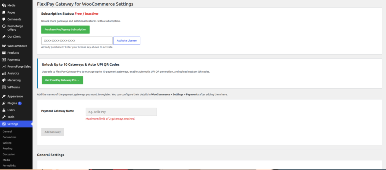 Setting Page