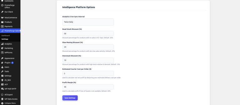 Settings Options